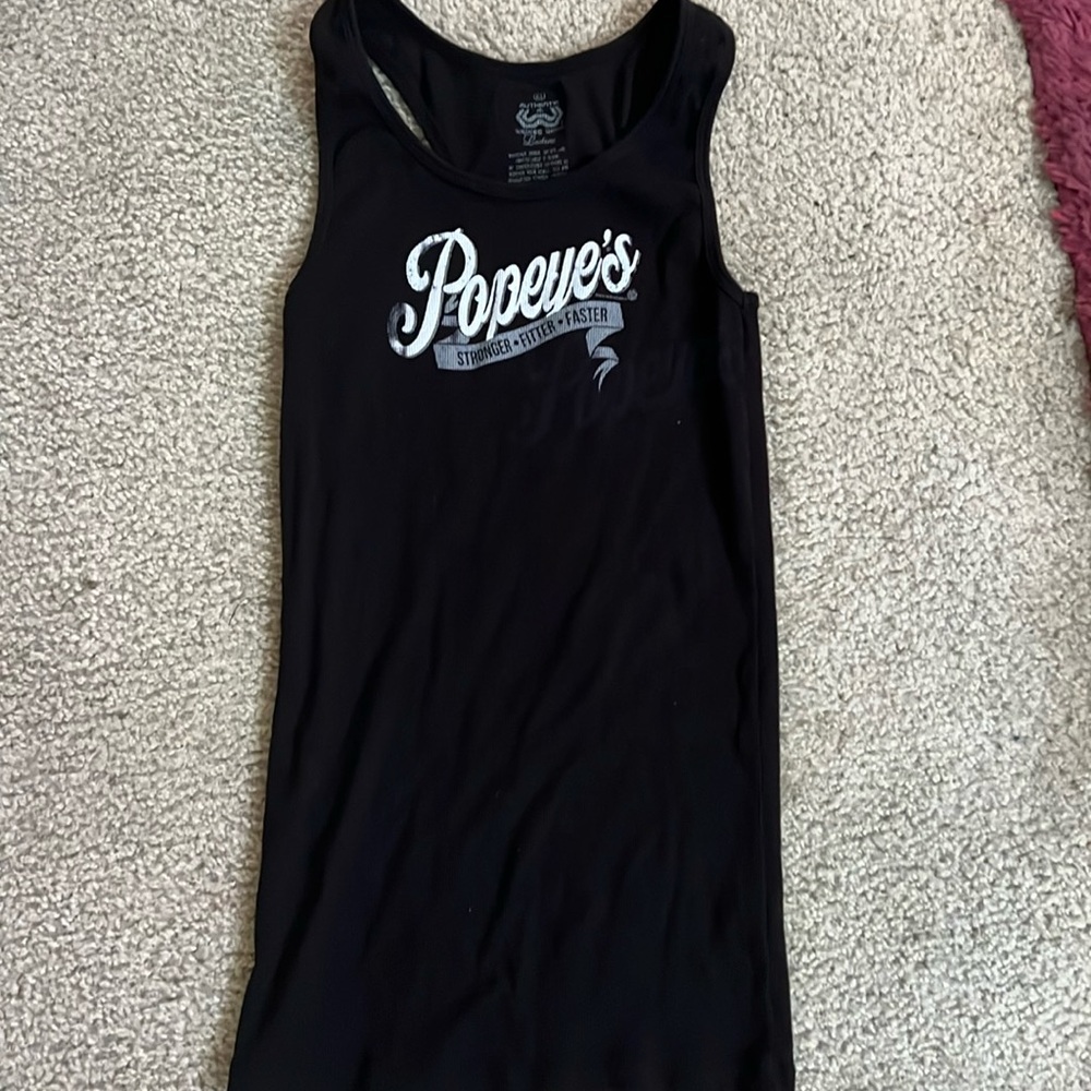 Popeyes ribbed racerback tank